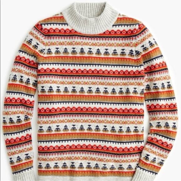 J. Crew | Fair Isle Lambswool Multicolor Sweater - Picture 6 of 7